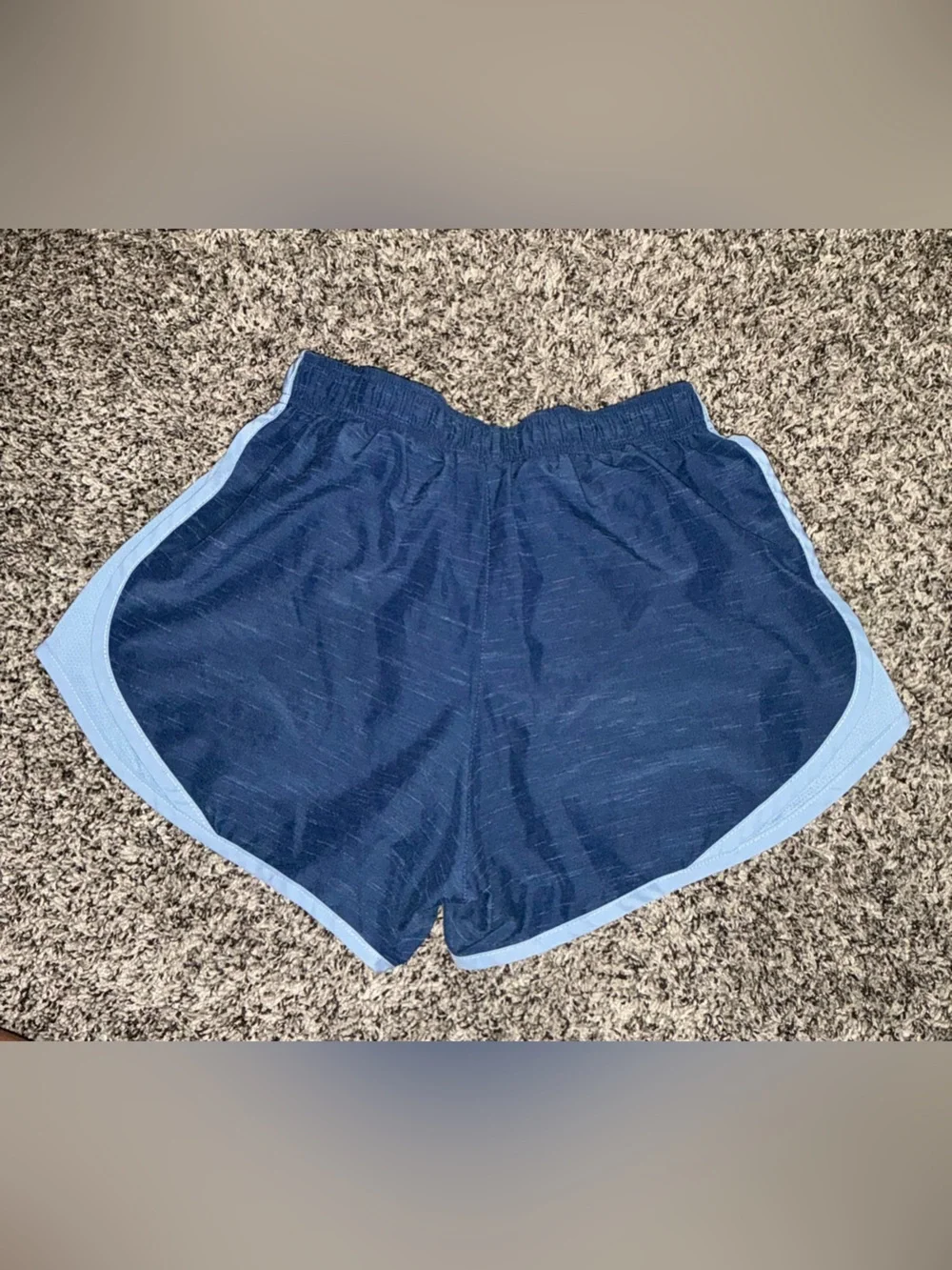 Nike Navy and Light Blue Running Shorts